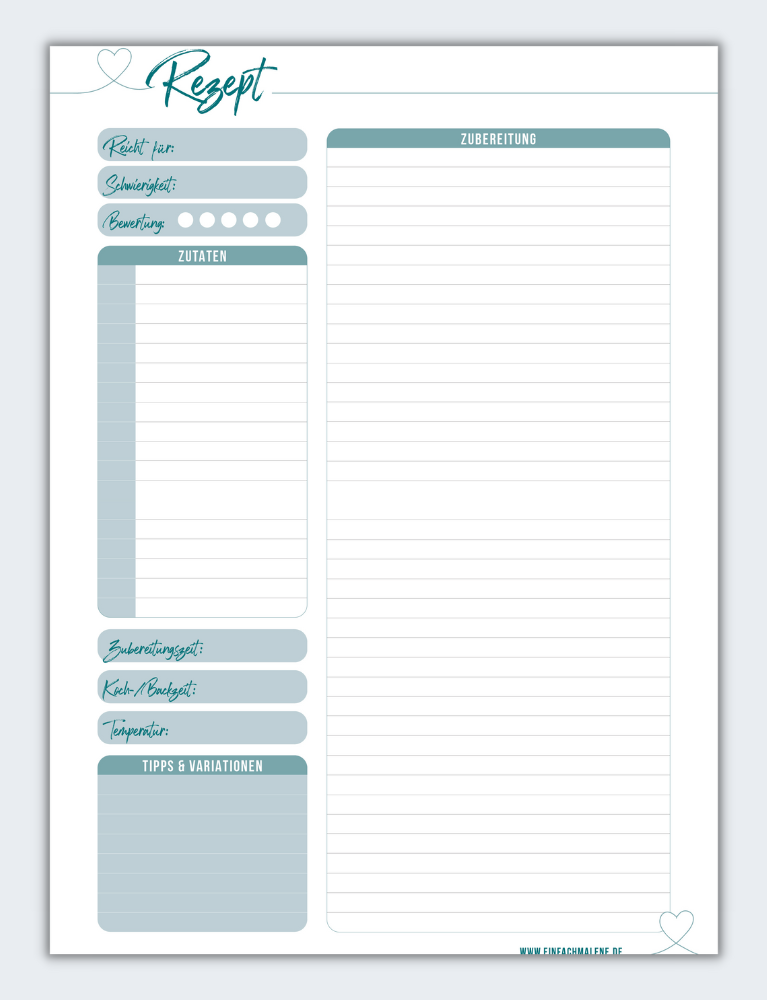 Rezeptblock (DIN A4)