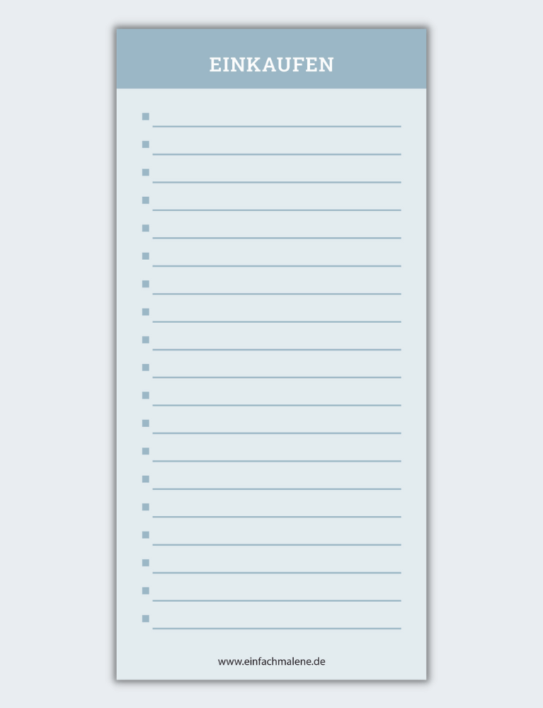 Einkaufsliste (DIN lang)