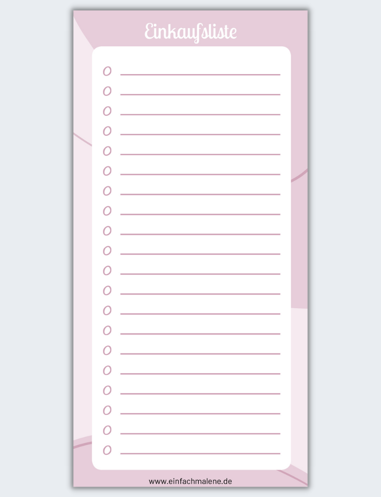 Einkaufsliste (DIN lang)