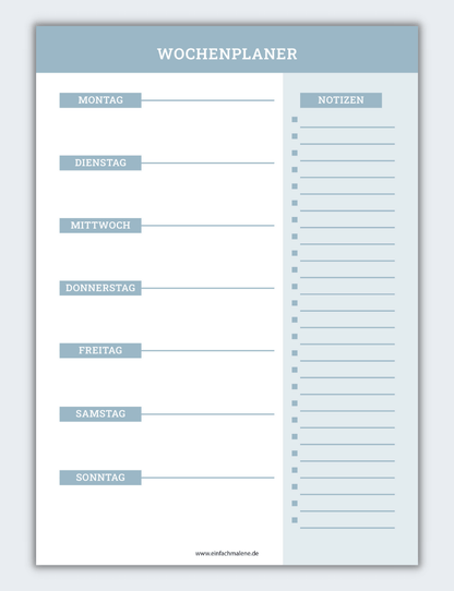 Wochenplaner (DIN A4)